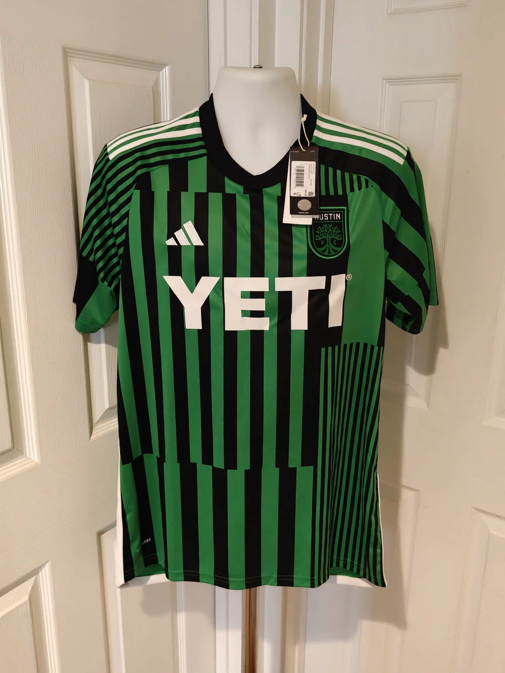 adidas Austin FC Yeti Green Black Soccer Jersey NWT Men’s Size XS MLS HI1835